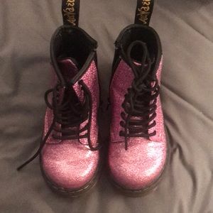 Doc Martens toddler pink sparkle